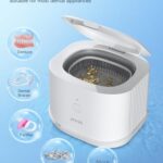 Ultrasonic Jewelry Cleaner, Phniti 46kHz Professional Portable Ultrasonic Retainer Cleaner Machine with Timer for Dental Retainer, Mouth Guard, Watch, Ring, Diamond – Household Use, White