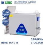 DK SONIC Ultrasonic Cleaner,37L Professional Sonic Cleaner with Cleaning Basket.Digital Control Ultrasonic Parts Cleaner for Cleaning Gun,Carburetor Parts,Oil Filter,Chain,Gear.(110V,9.8Gal)