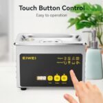 EIWEI Ultrasonic Cleaner with Touch-Control Panel, 0.8L SUS304 Tank and Degas Function for Jewelry, Ring, Circuit Board, Watch, Parts, Airbrush, Coins, Tattoo Gun