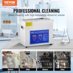 VEVOR 6L Commercial Sonic Cleaner, 40kHz Professional Cleaning Machine with Digital Timer & Heater, 110V – Ideal for Watches, Instruments, and Industrial Parts, FCC/CE/RoHS Certified